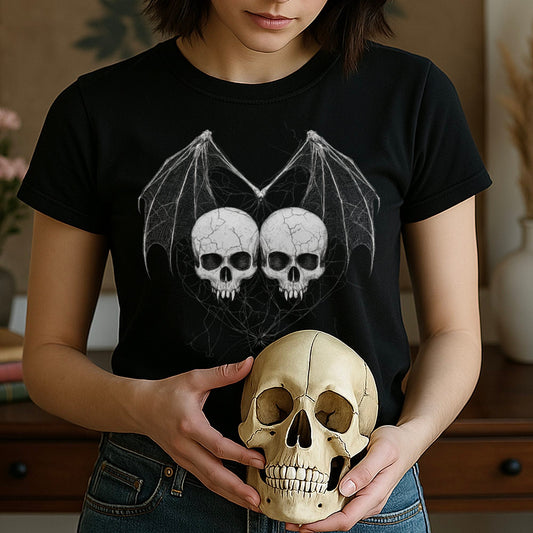 Twin Skulls & Bat Wings-2-library