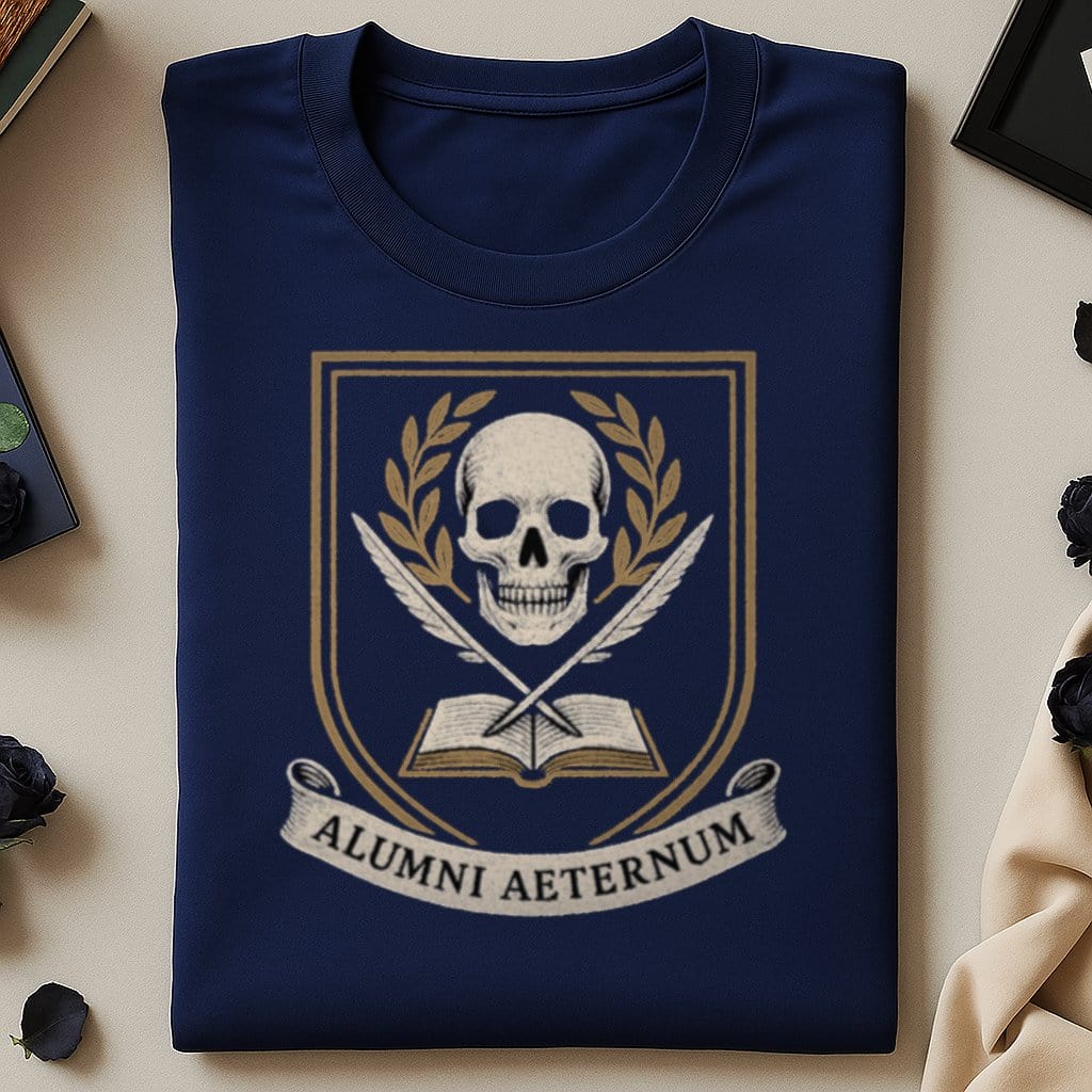 Alumni Aeternum Skull Emblem Navy Shirt product