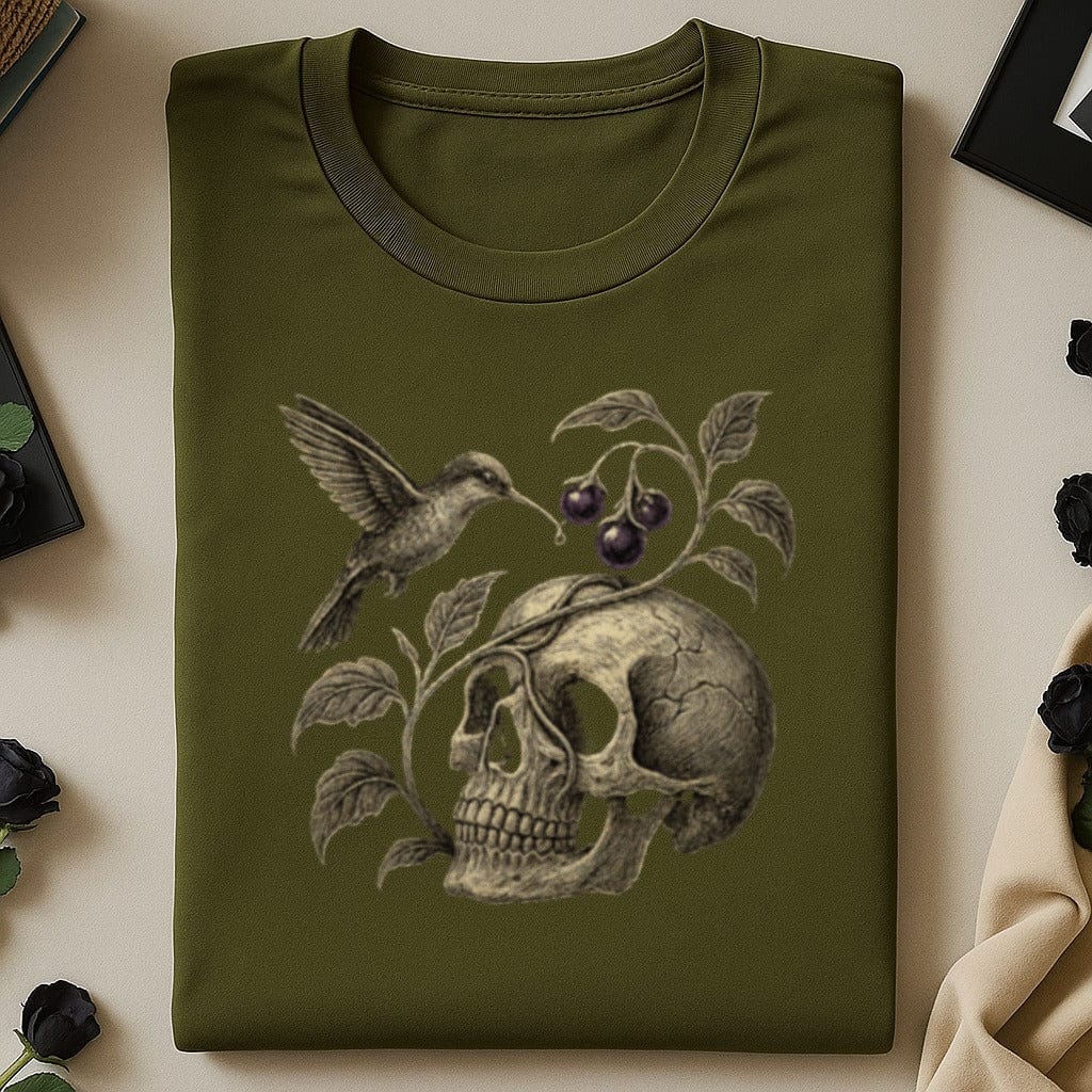 Hummingbird Skull and Cherry Graphic Tee product type