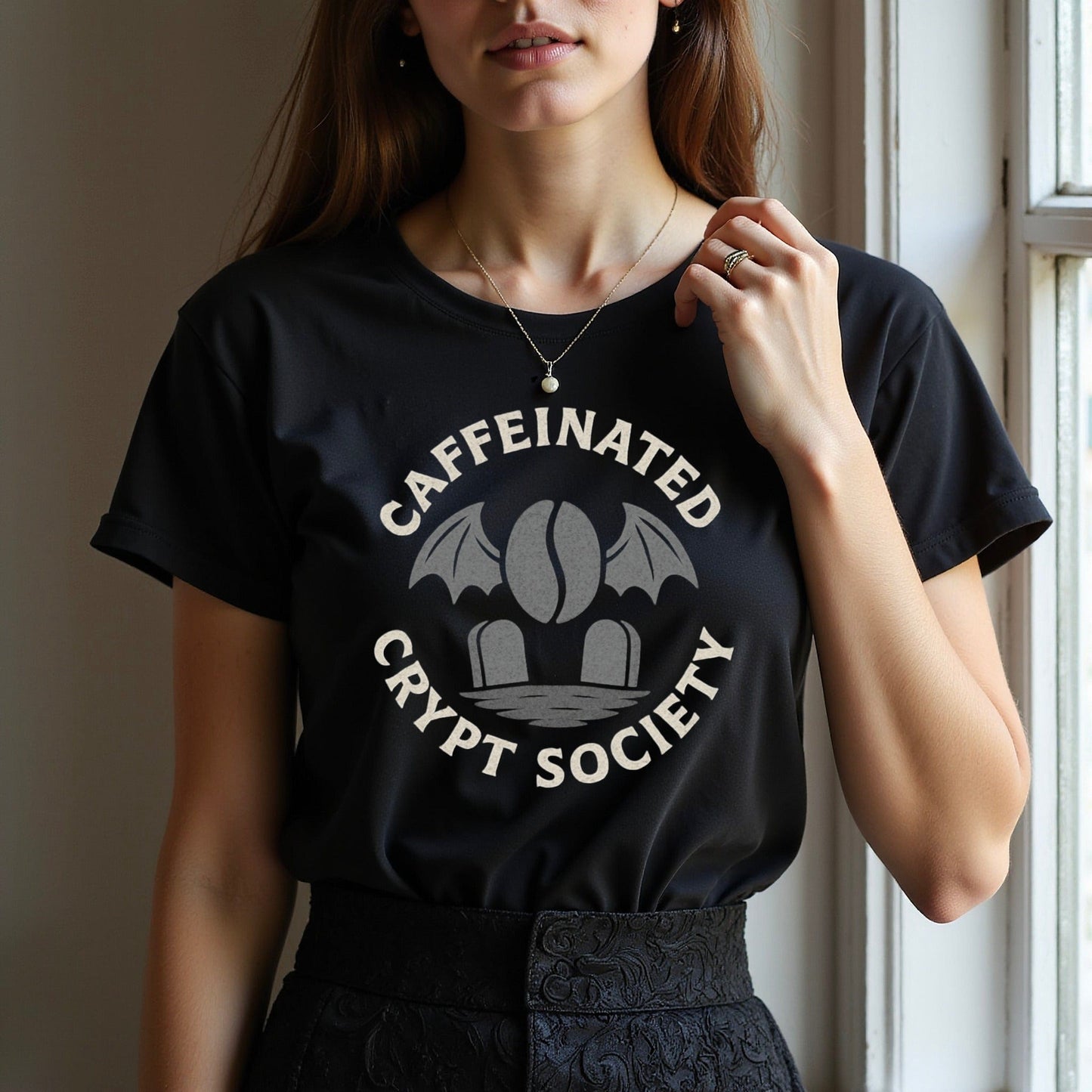 Caffeinated Crypt Society Graphic T-Shirt product