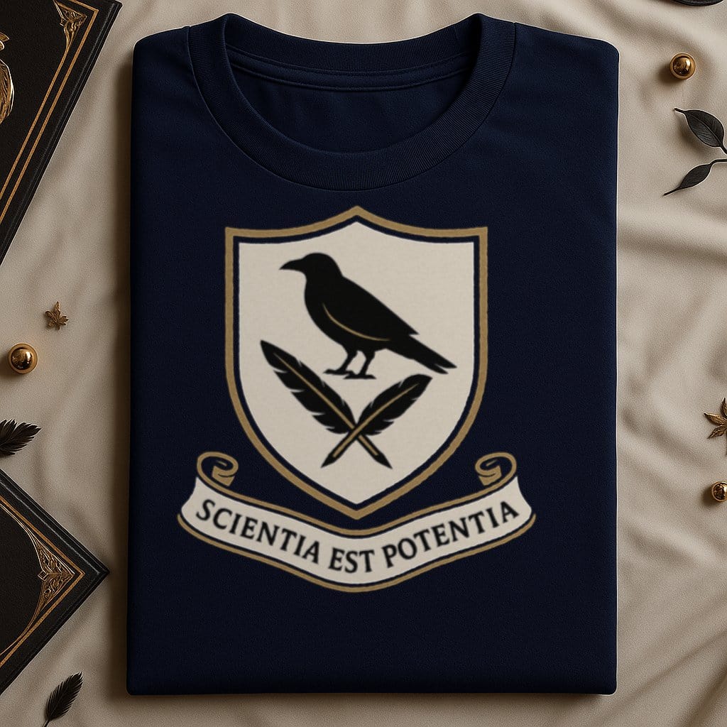Scientia Est Potentia Emblem Raven Crest product