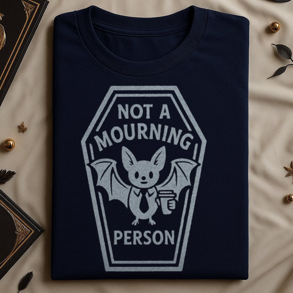 Not A Mourning Person Graphic Black T-shirt product type