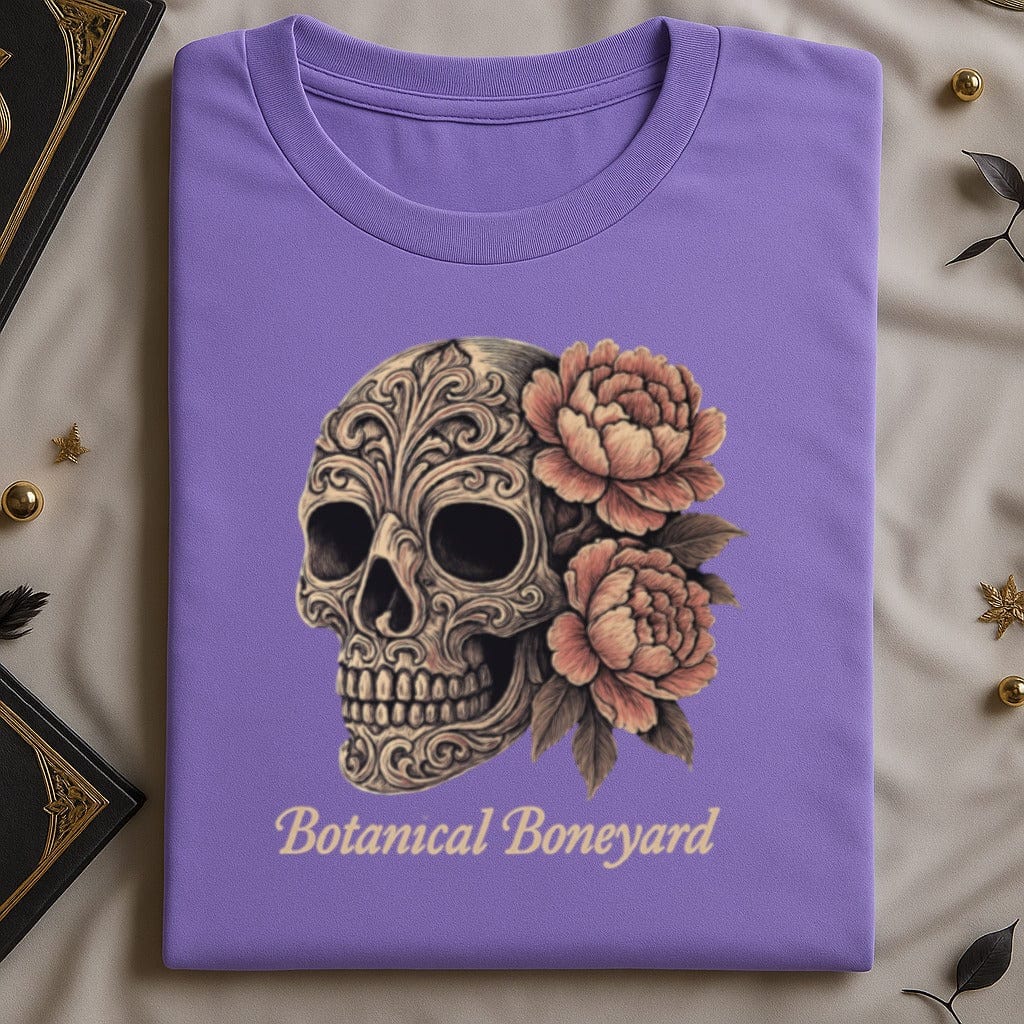 Botanical Boneyard Skull and Flowers T-Shirt product