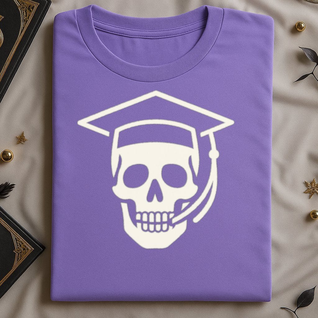 Skull with Graduation Cap Graphic Tee product
