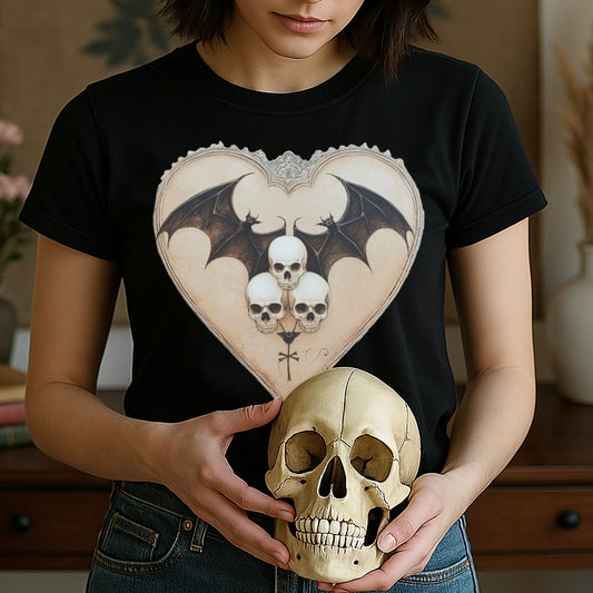 Bats & Skulls Heart-2-library