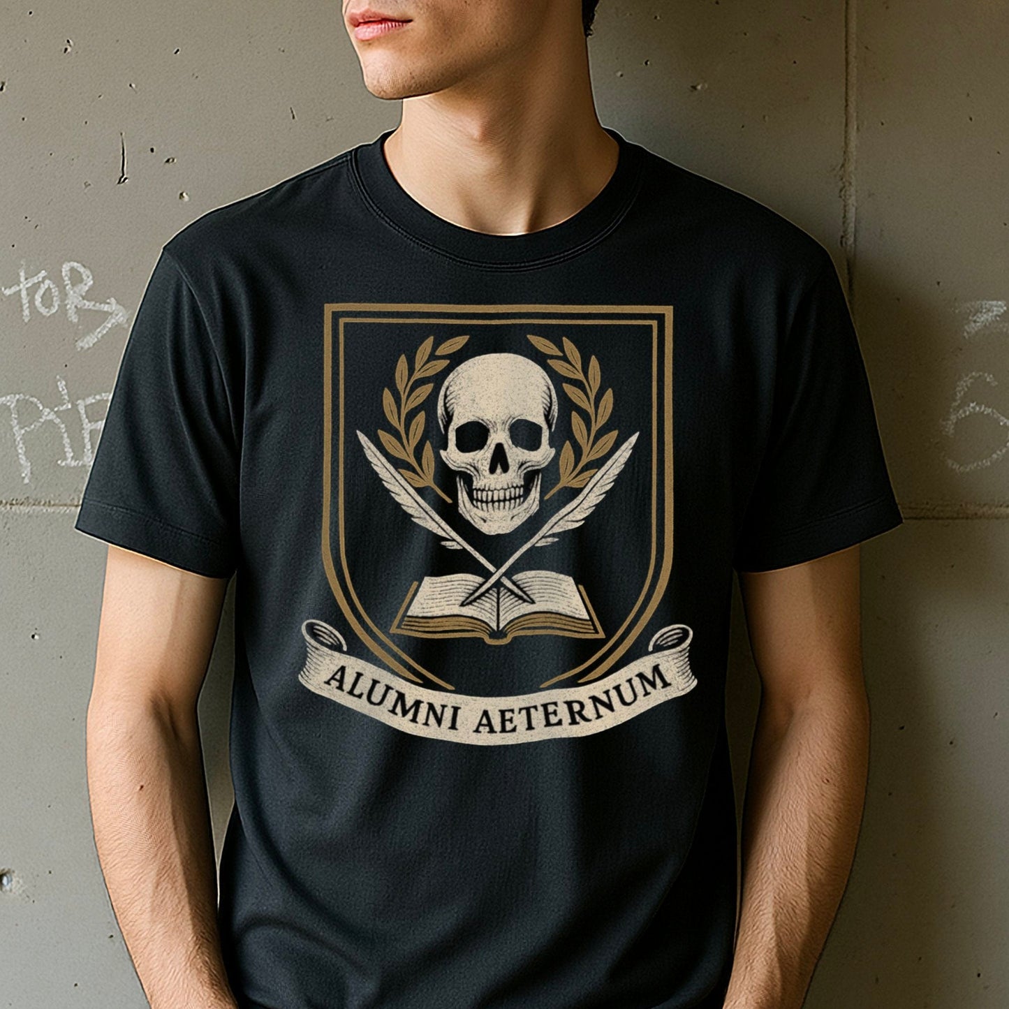 Skull and Laurel Emblem Alumni Aeternum T-shirt product type