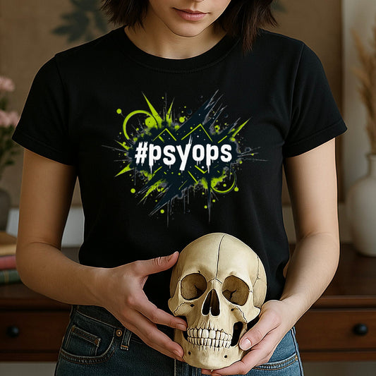 #Psyops Graphic Tee - Military Gothic Streetwear Shirt-2-library