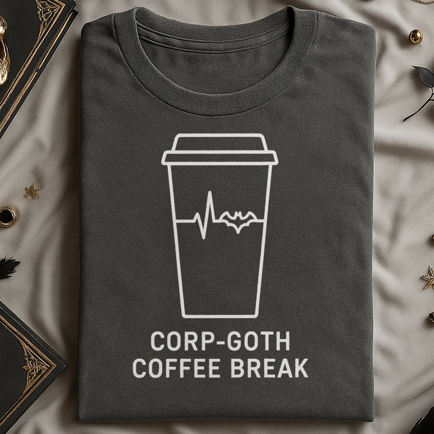 Corp-Goth Coffee Break Design on T-Shirt product type