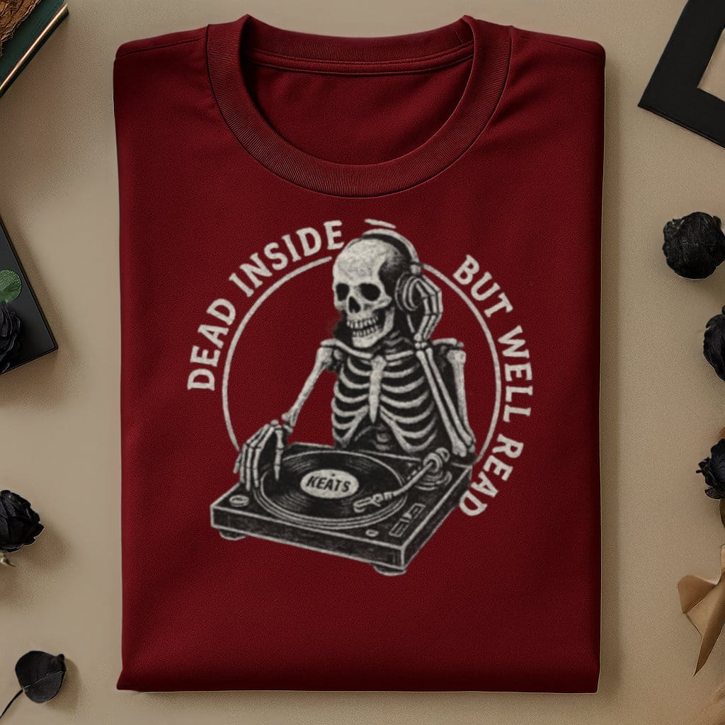 Dead Inside But Well Read Skeleton Design Shirt product
