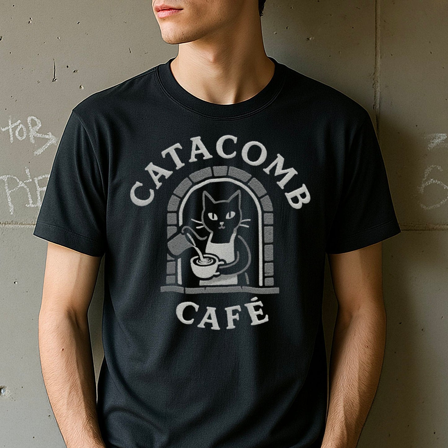 Catacomb Café Black Graphic T-shirt Product