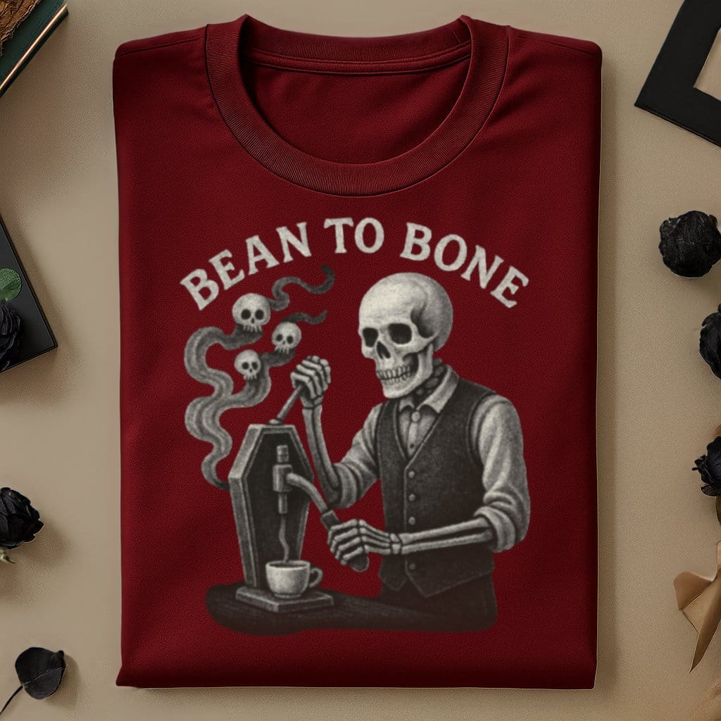 Bean to Bone Skeleton Making Coffee T-shirt product