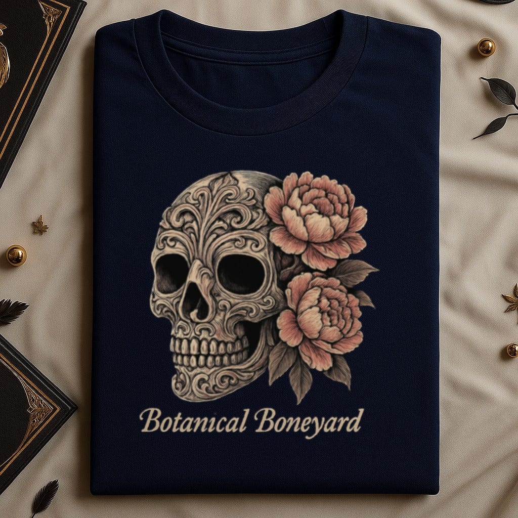 Botanical Boneyard Floral Skull Graphic T-Shirt product
