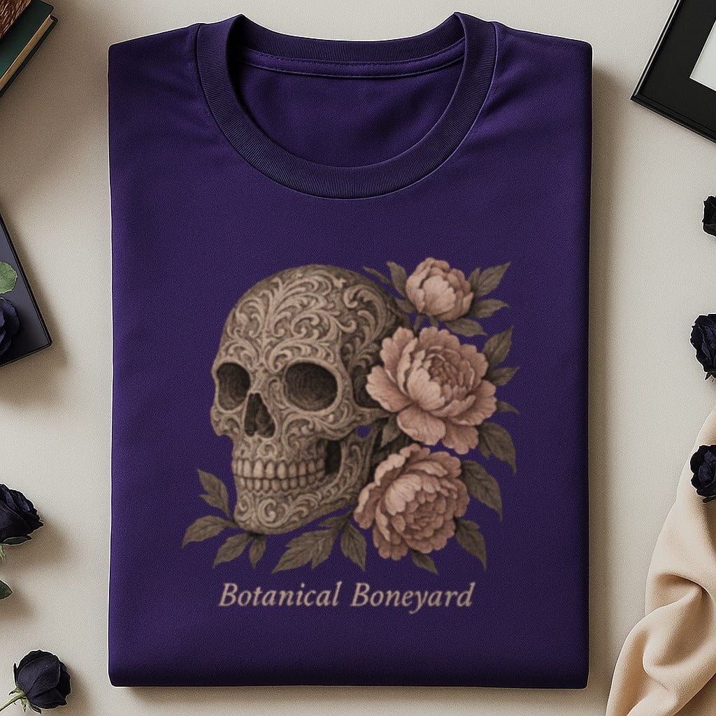 Decorative Skull with Flowers Graphic T-Shirt product
