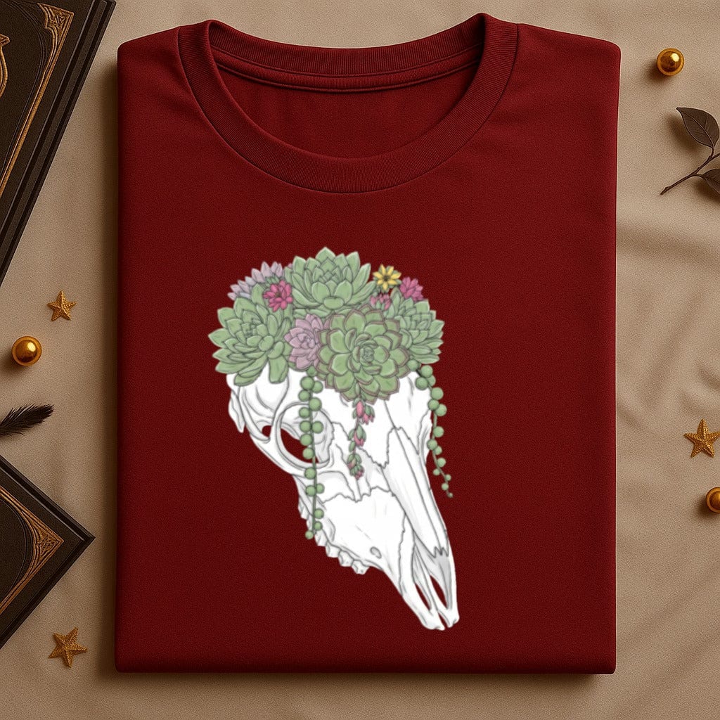 Unique Skull with Succulent Design Shirt Product