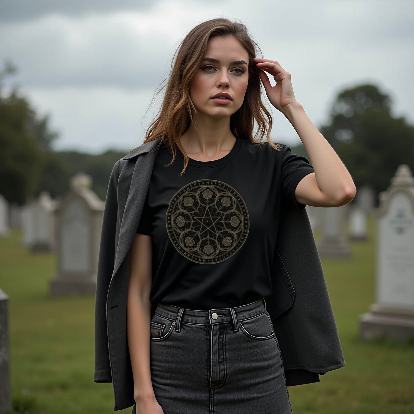 Stylish Black Graphic Printed Top for Fashionable Style product