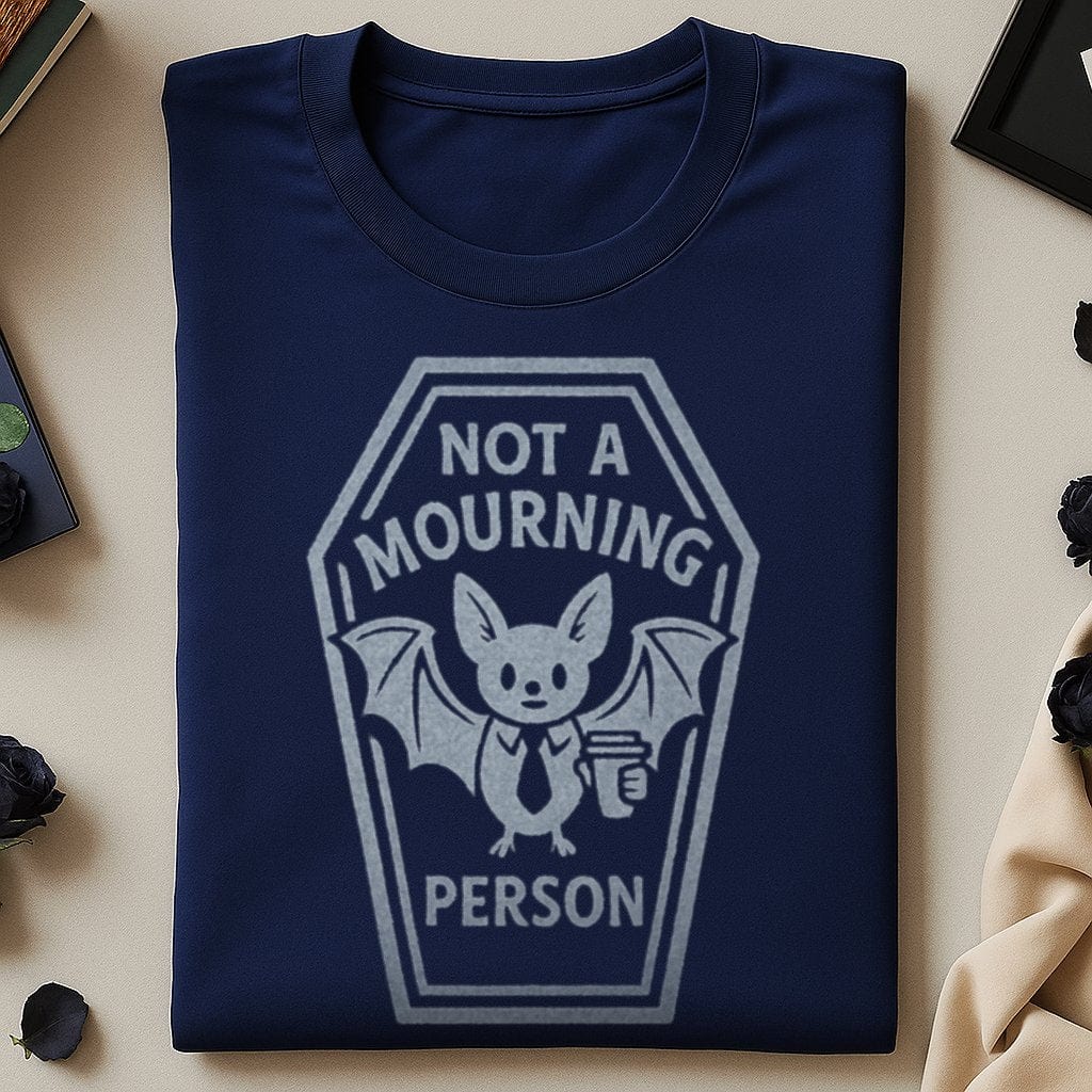 Not A Mourning Person Graphic Bat Design Shirt product
