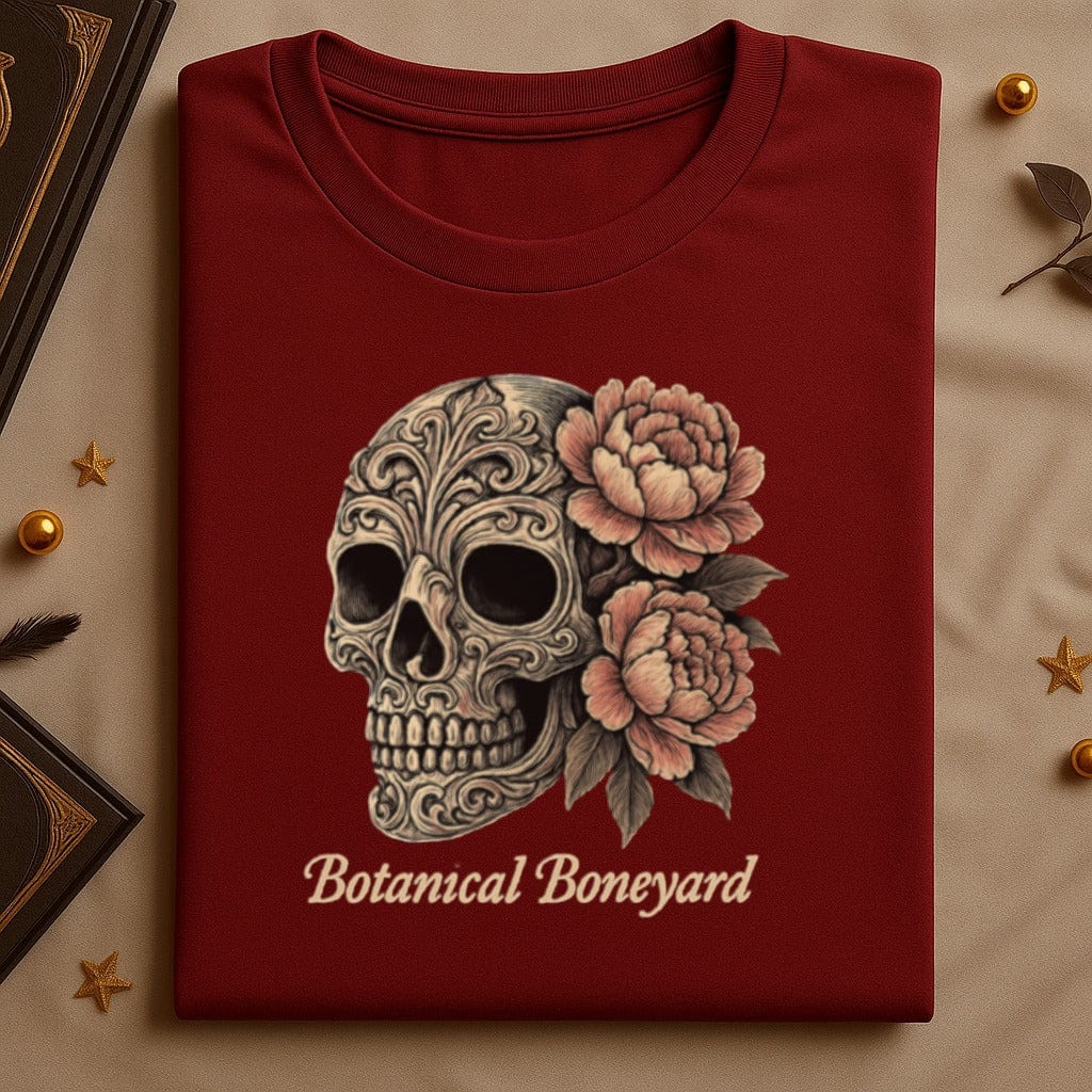 Botanical Boneyard Skull Floral Graphic Tee product type
