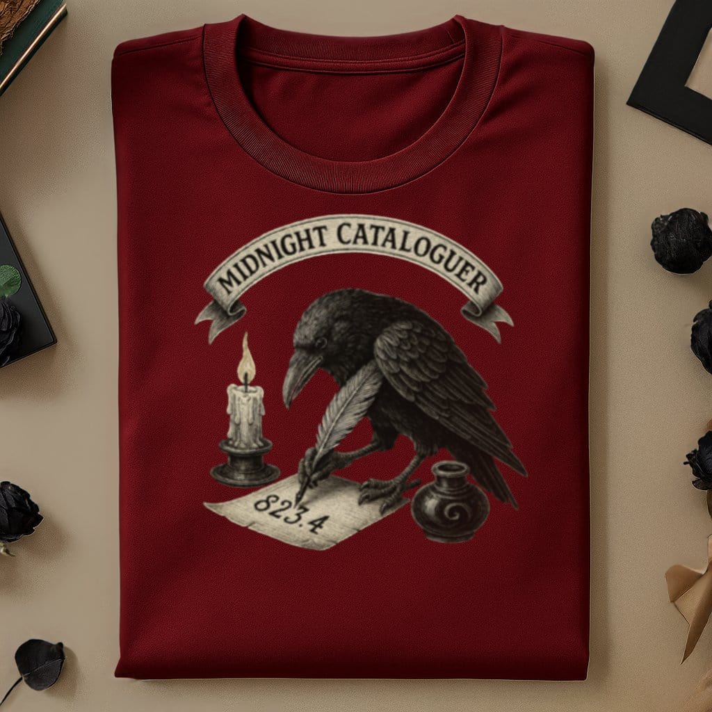 Midnight Cataloguer Crow Design Graphic Tee product