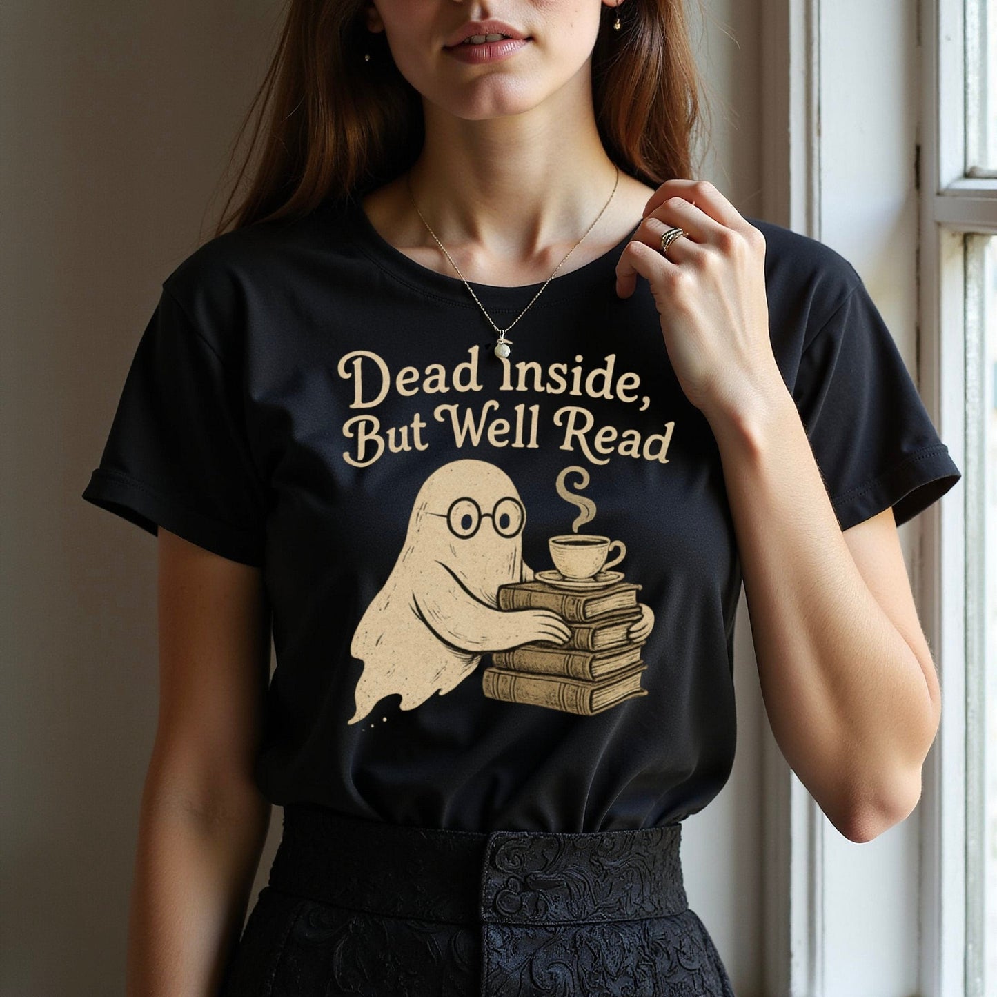 Dead Inside But Well Read Graphic T-shirt product