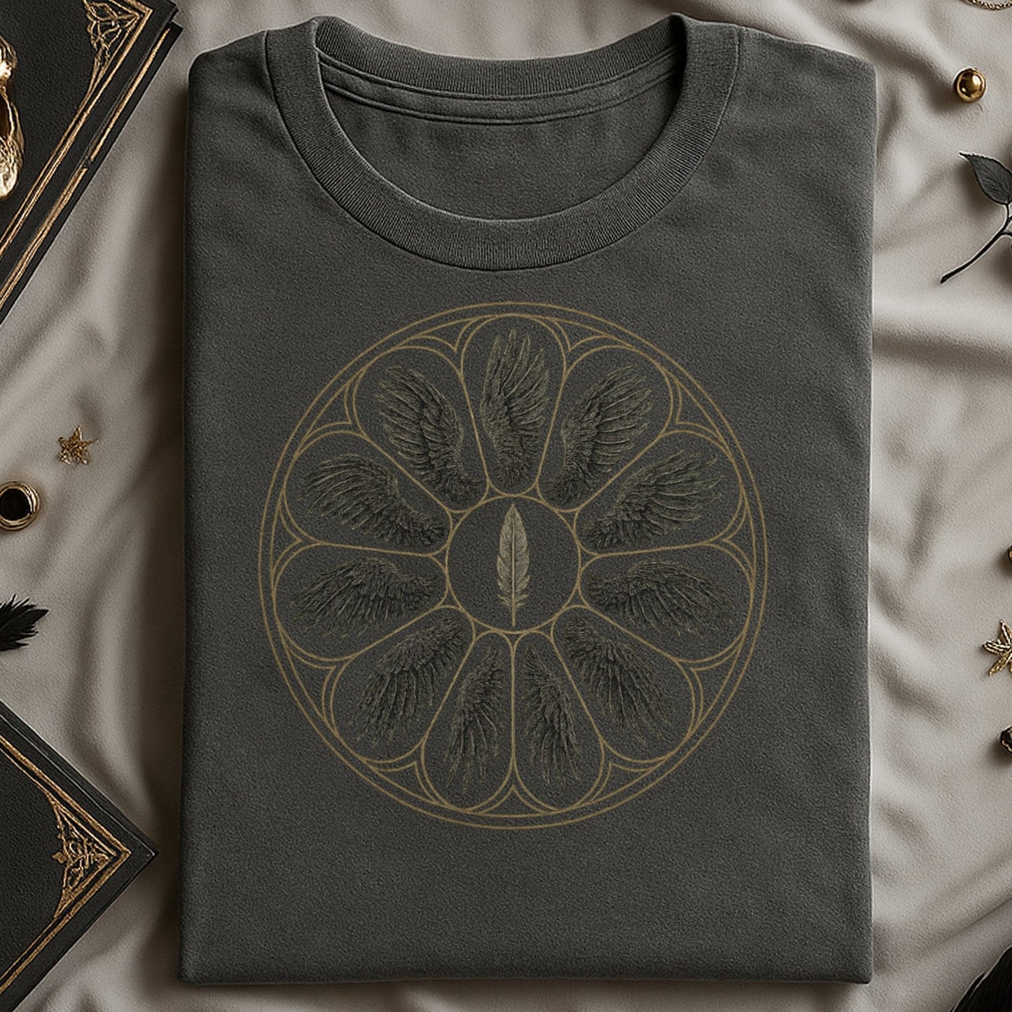 Feather and Wings Circular Design T-Shirt product