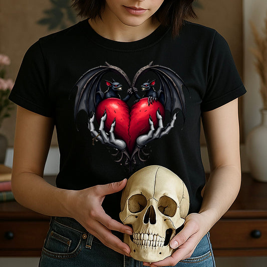 Valentine Bats Heart-2-library