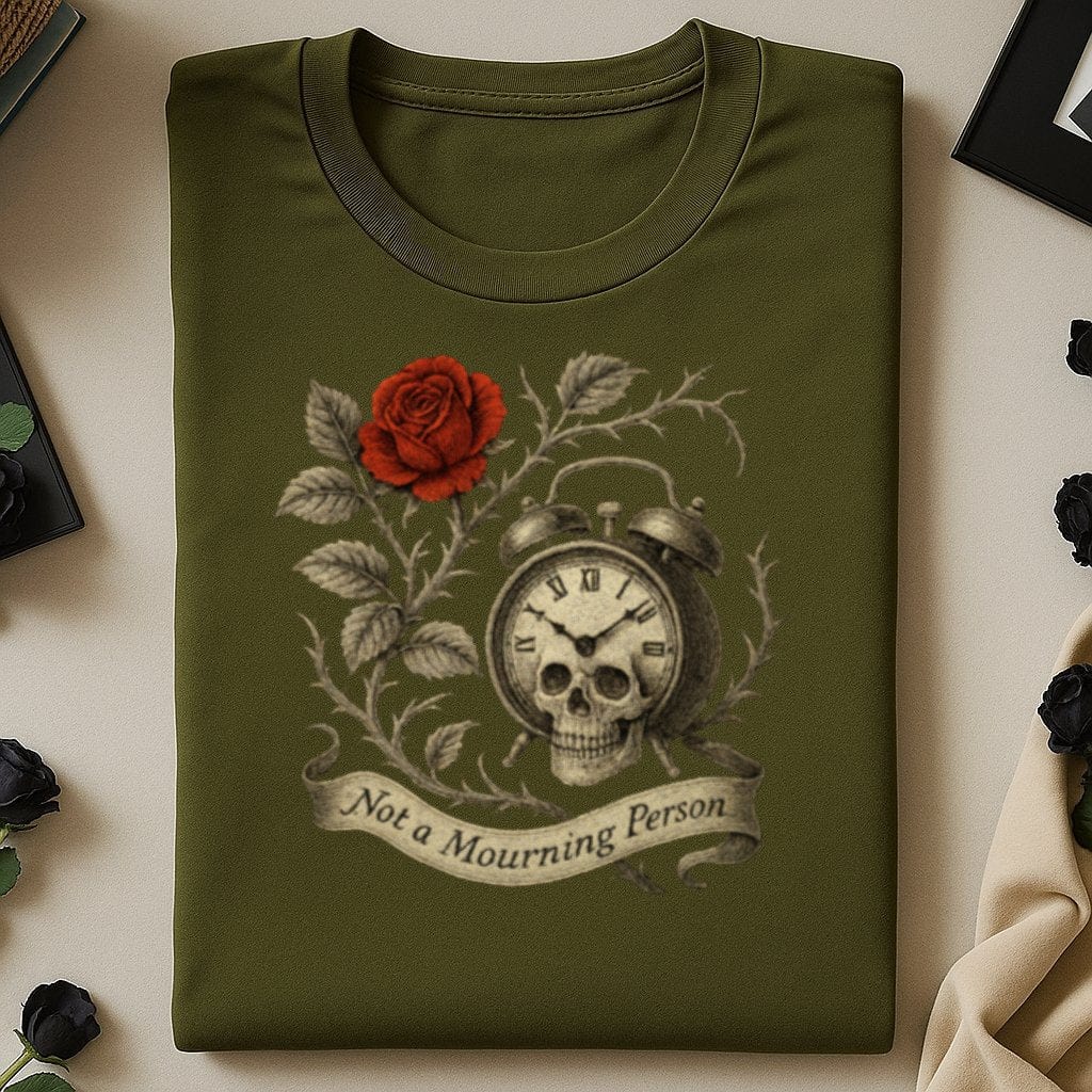 Not a Mourning Person Skull Clock T-shirt product type