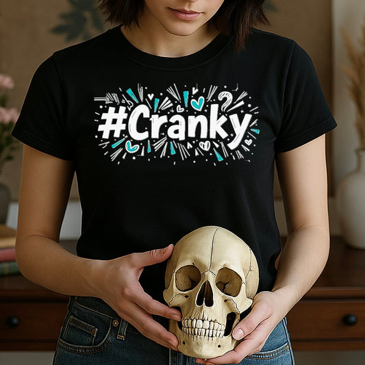 #Cranky Funny Graphic Tee - Cotton Statement T-Shirt-2-library