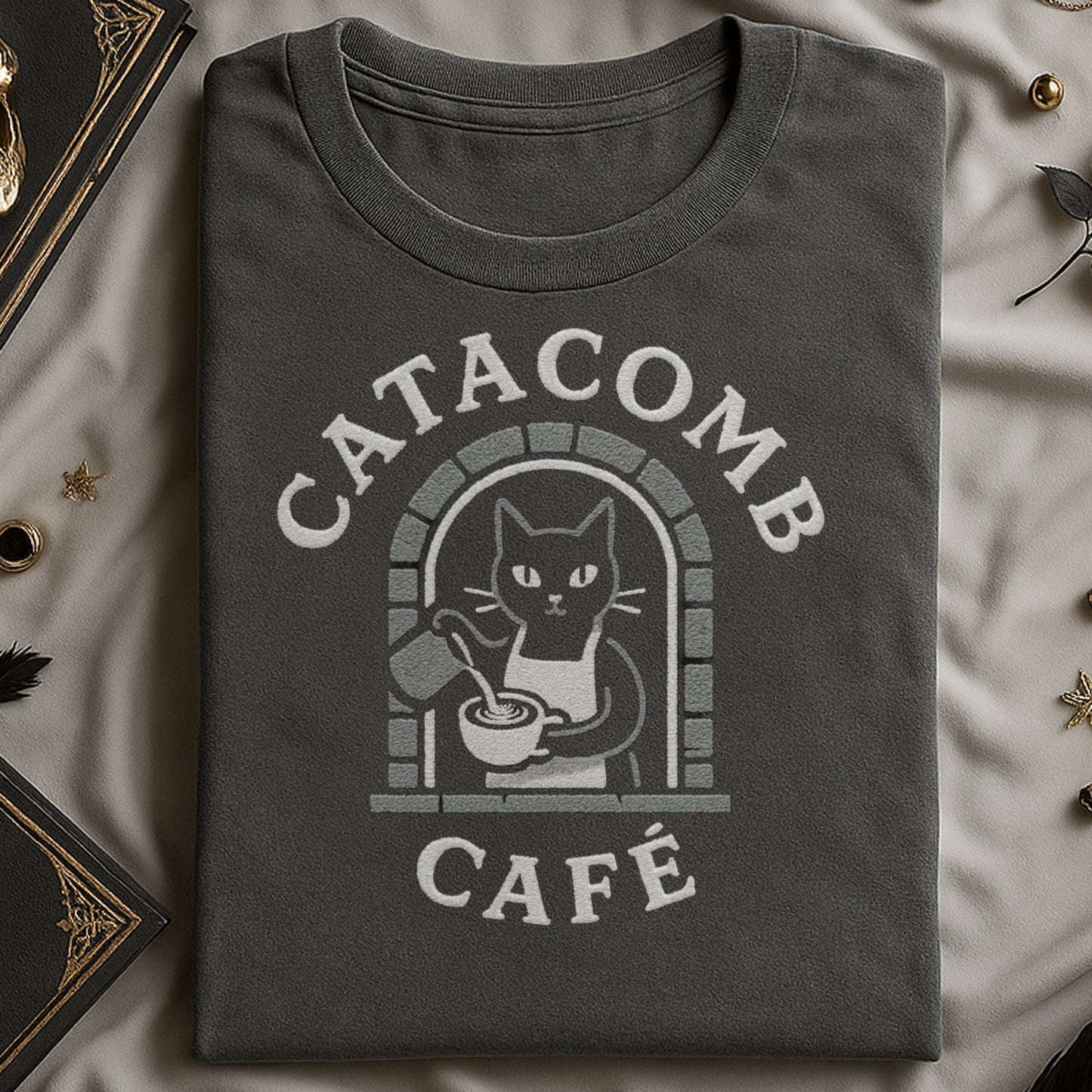 Catacomb Café Unique Graphic T-Shirt Product