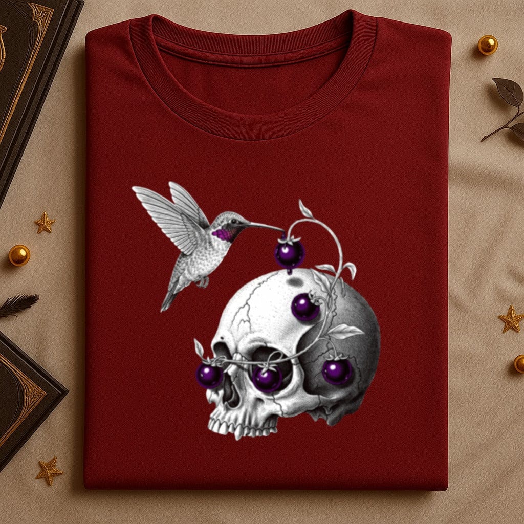 Hummingbird and Skull with Purple Berries Shirt product type