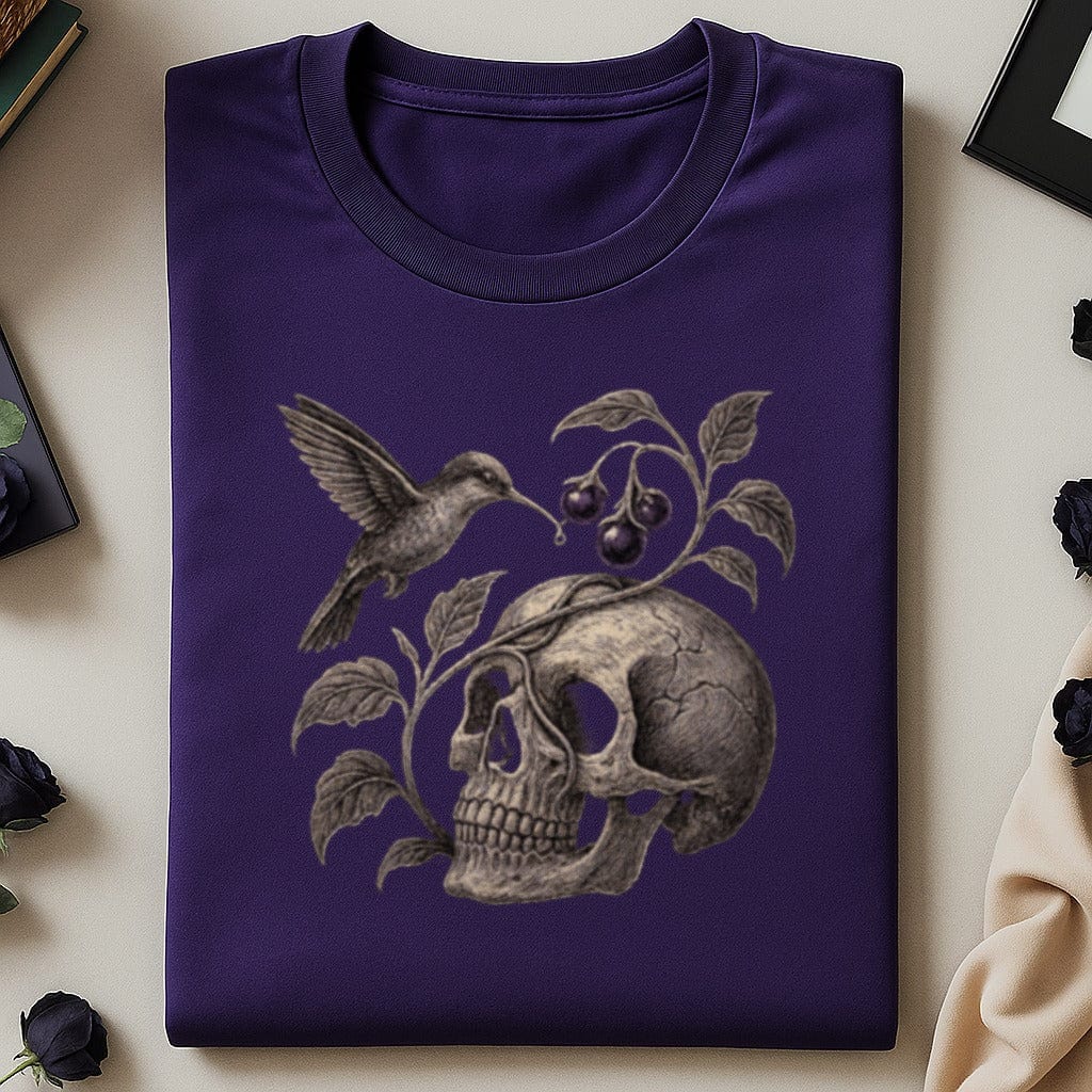 Hummingbird and Skull Art Graphic T-shirt product