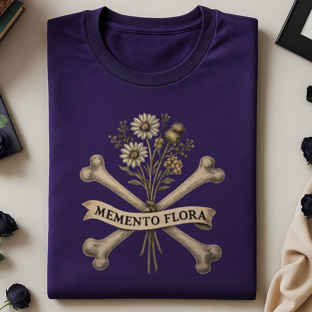 Memento Flora Skull Crossbones Graphic Tee product