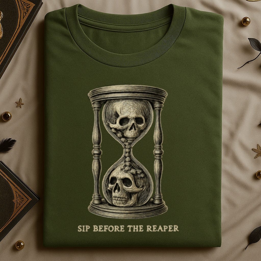 Sip Before The Reaper Skull Hourglass T-shirt product