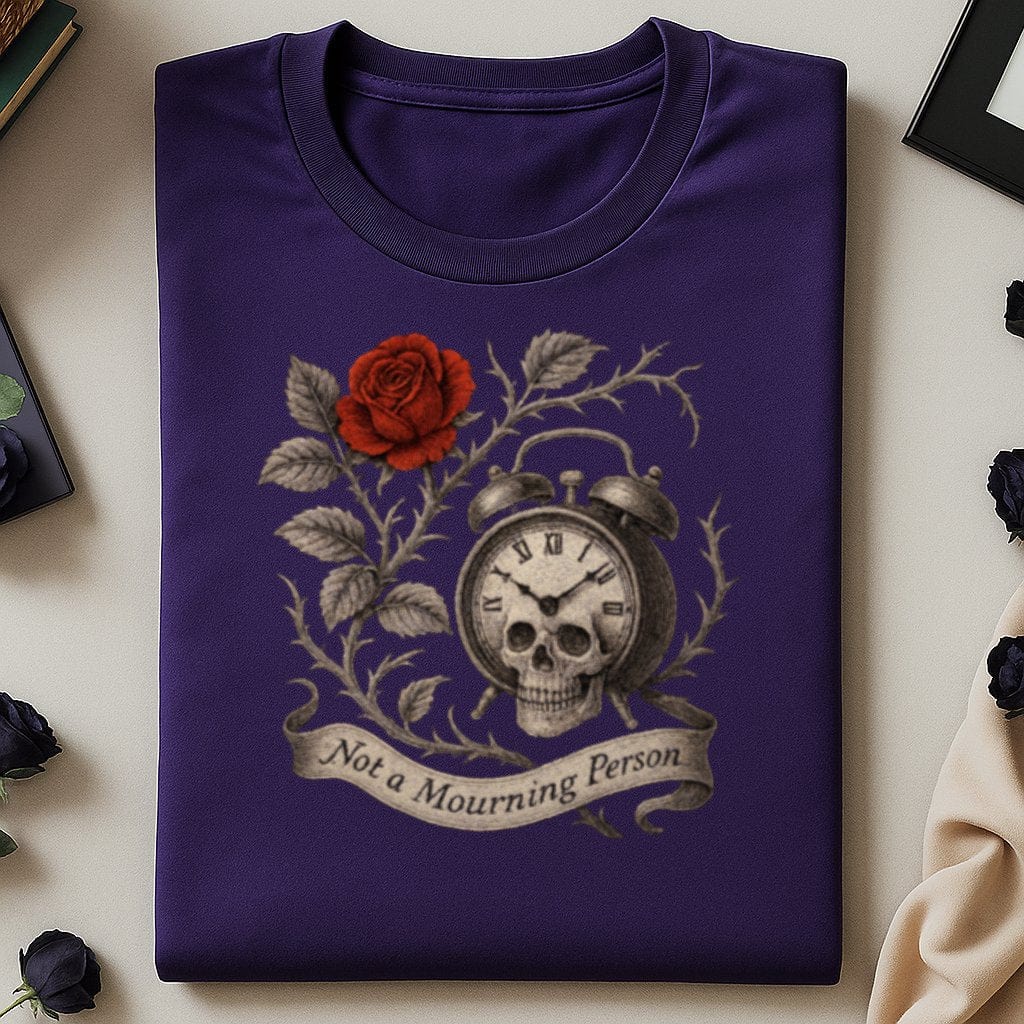 Not a Mourning Person Skull Floral Graphic T-shirt