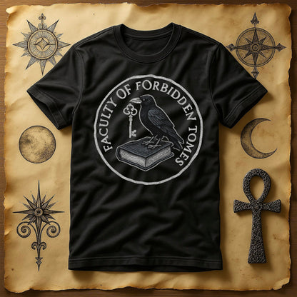Faculty of Forbidden Tomes Black Graphic T-Shirt product