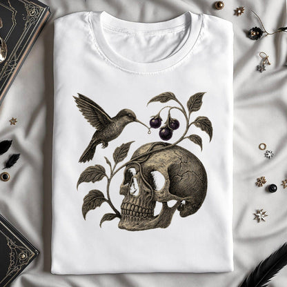 Skull with Hummingbird and Figs Graphic Shirt product type