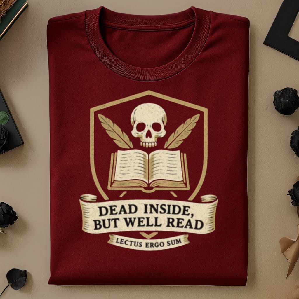 Dead Inside But Well Read Graphic Novelty T-Shirt