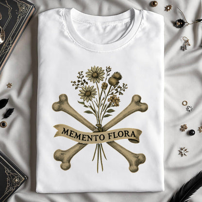 Memento Flora Skull Bones Graphic Printed Apparel product