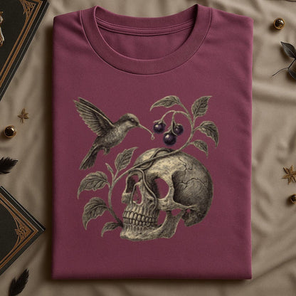 Hummingbird and Skull Artwork Graphic Shirt product
