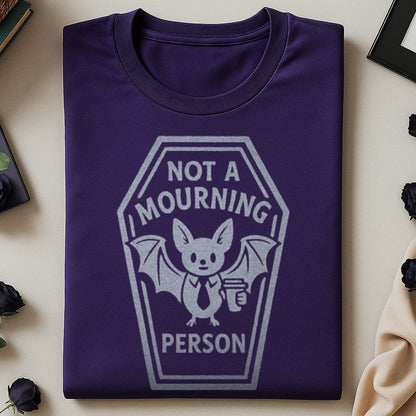 Not A Mourning Person Bat Coffin Graphic Tee product type