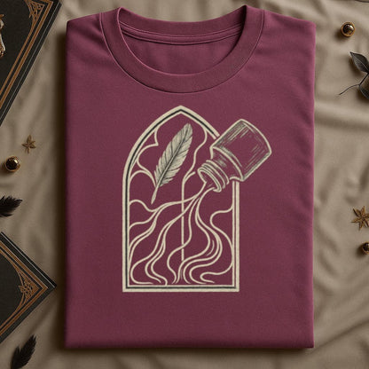 Vintage Feather Ink Bottle Artwork T-shirt product type