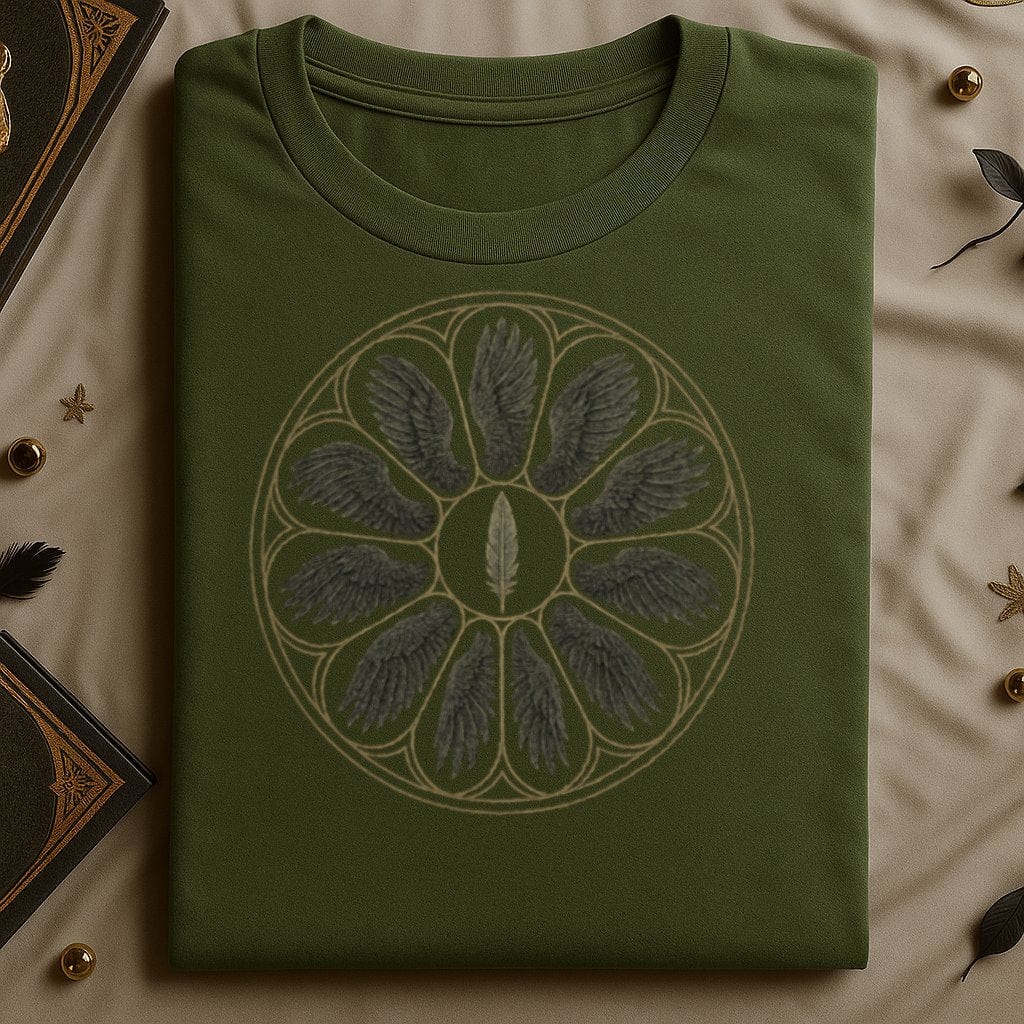 Feather Circle Green Graphic Tee Shirt product