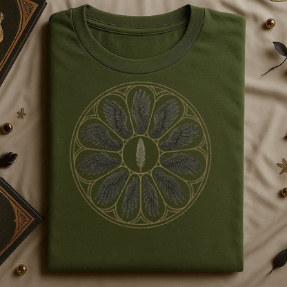 Feather Circle Green Graphic Tee Shirt product