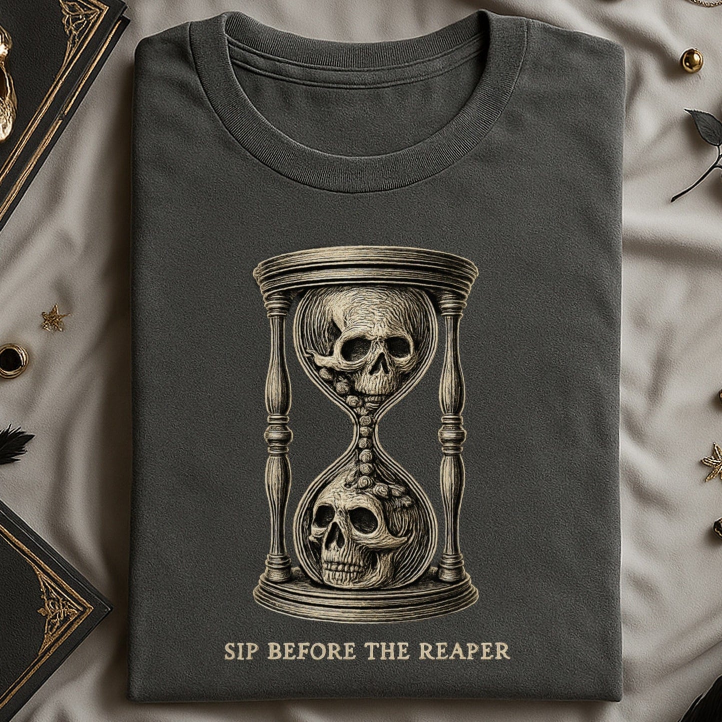Sip Before The Reaper Printed Graphic T-shirt product