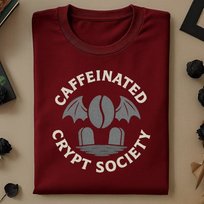 Caffeinated Crypt Society T-Shirt Unique Apparel product type