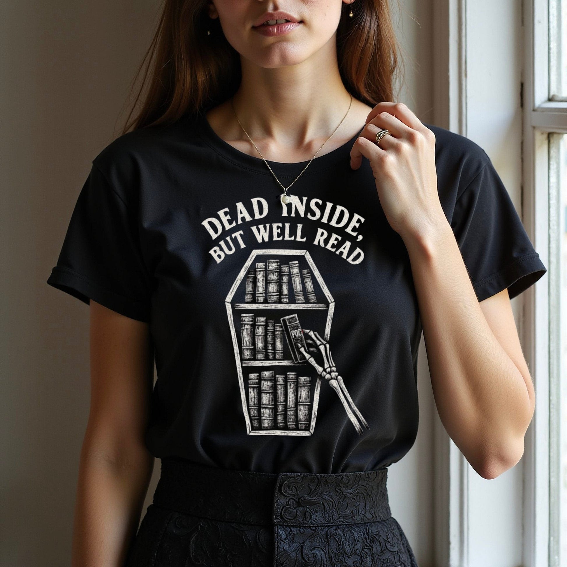 Dead Inside But Well Read Graphic Tee product