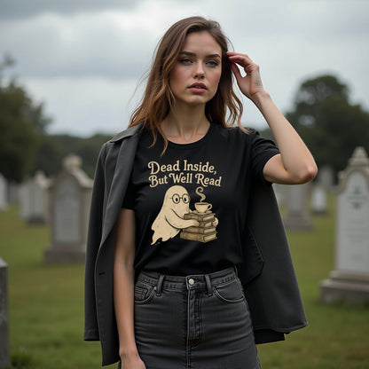Dead Inside But Well Read Graphic Shirt product