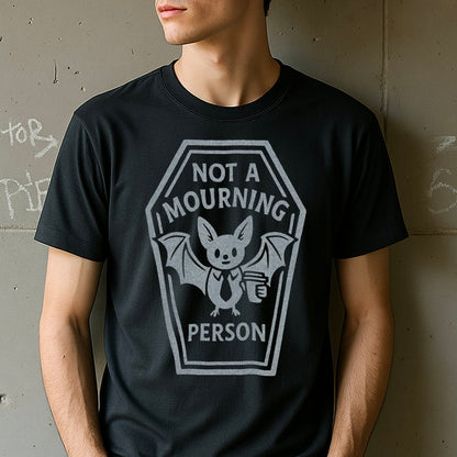 Not A Mourning Person Graphic Black T-shirt product