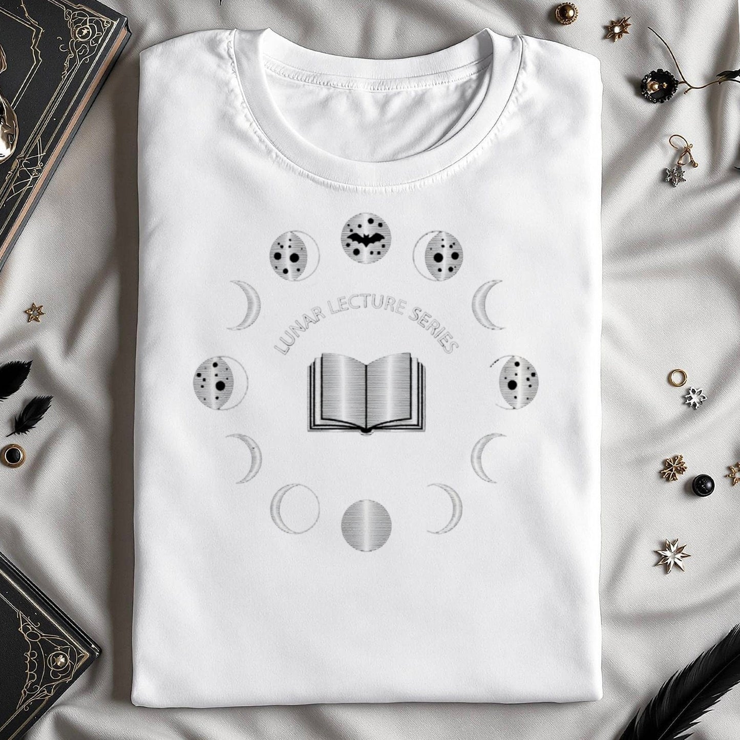 Lunar Lecture Series Moon Phases Graphic T-shirt product type