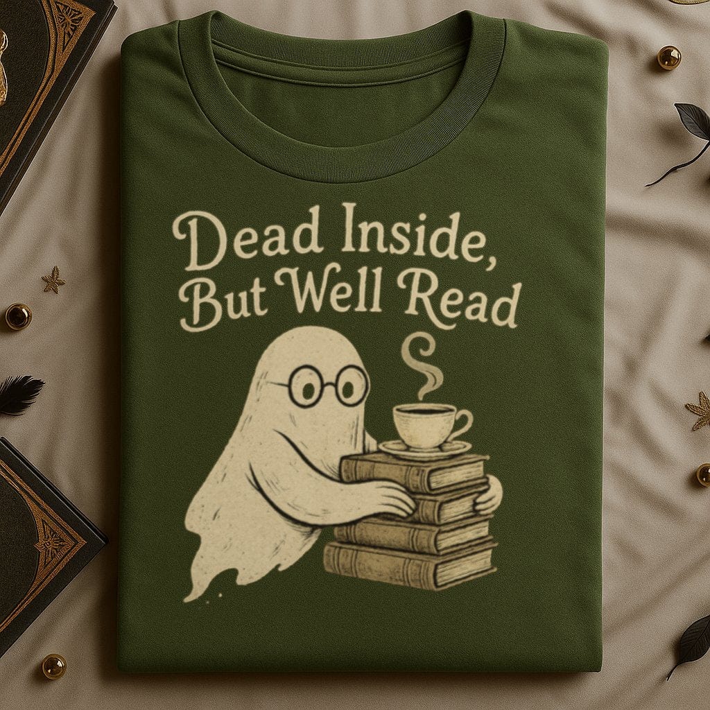 Dead Inside But Well Read Ghost T-Shirt Product