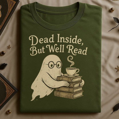 Dead Inside But Well Read Ghost T-Shirt Product
